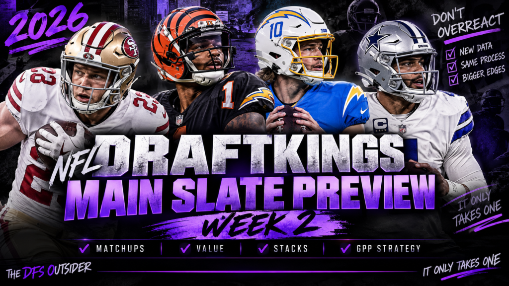 NFL DraftKings Week 2 Main Slate Scouting Report: What a Week!