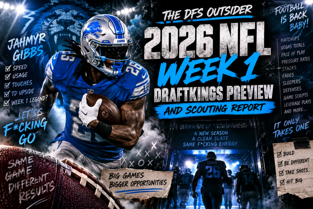 NFL DraftKings Week 1 Main Slate Scouting Report: Football Is Back!